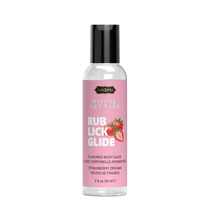 Kama Sutra Divine Nectars Flavored Body Glide - Strawberry Dreams - 2 Fl. Oz.