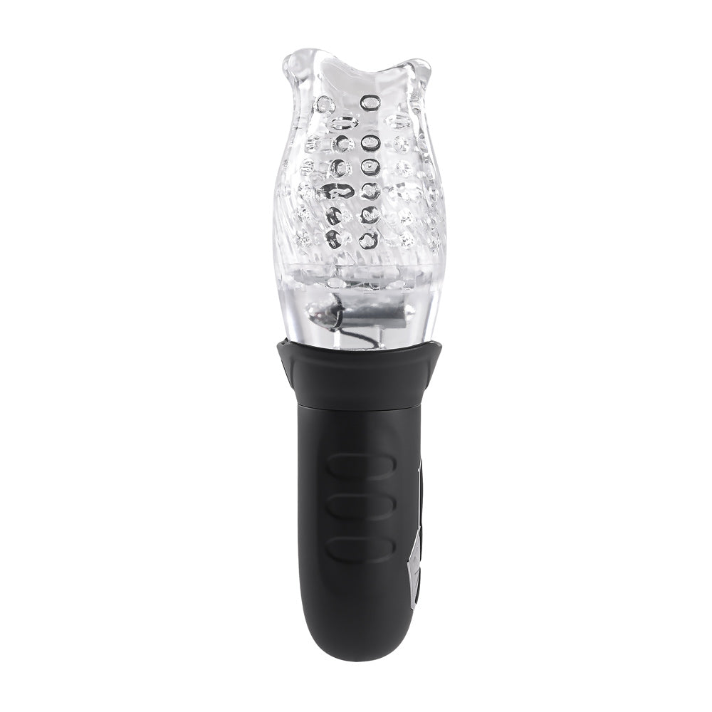 Evolved Novelties Cyclone Rechargeable Spinning Stroker – Clear/Black