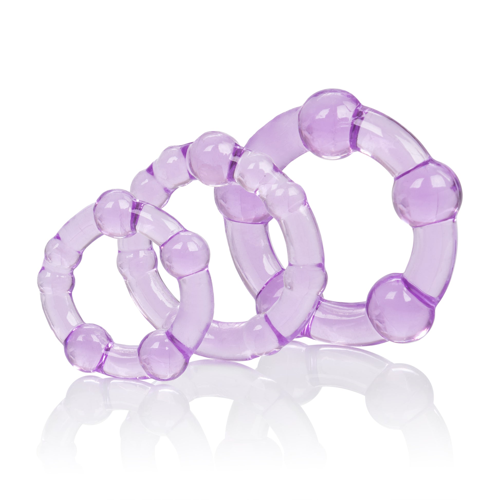 CalExotics Island Rings Beaded Rings Set – Purple – Waterproof