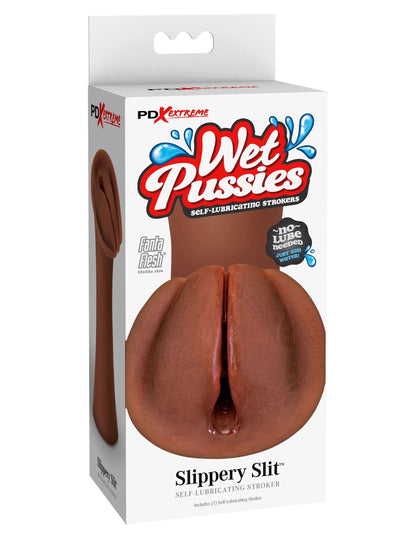 Pipedream Extreme Wet Pussies Slippery Slit Stroker – Brown