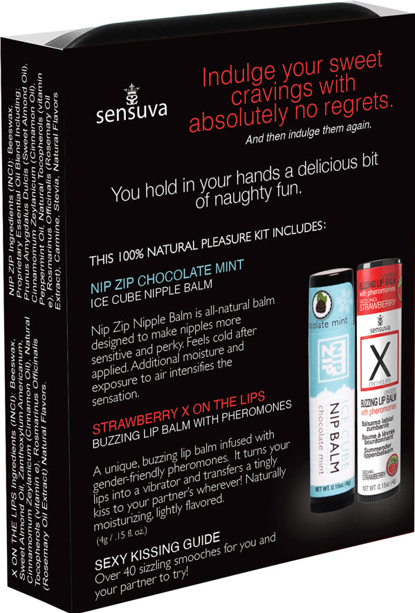 Sensuva Lips and Nips Pleasure Kit – Nipple Balm with Strawberry Flavor