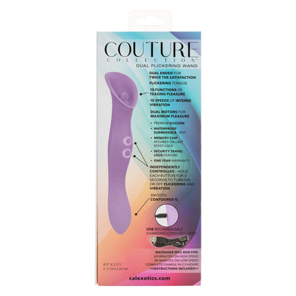 CalExotics Couture Collection Dual Flickering Wand – Purple – Dual-Ended Massager