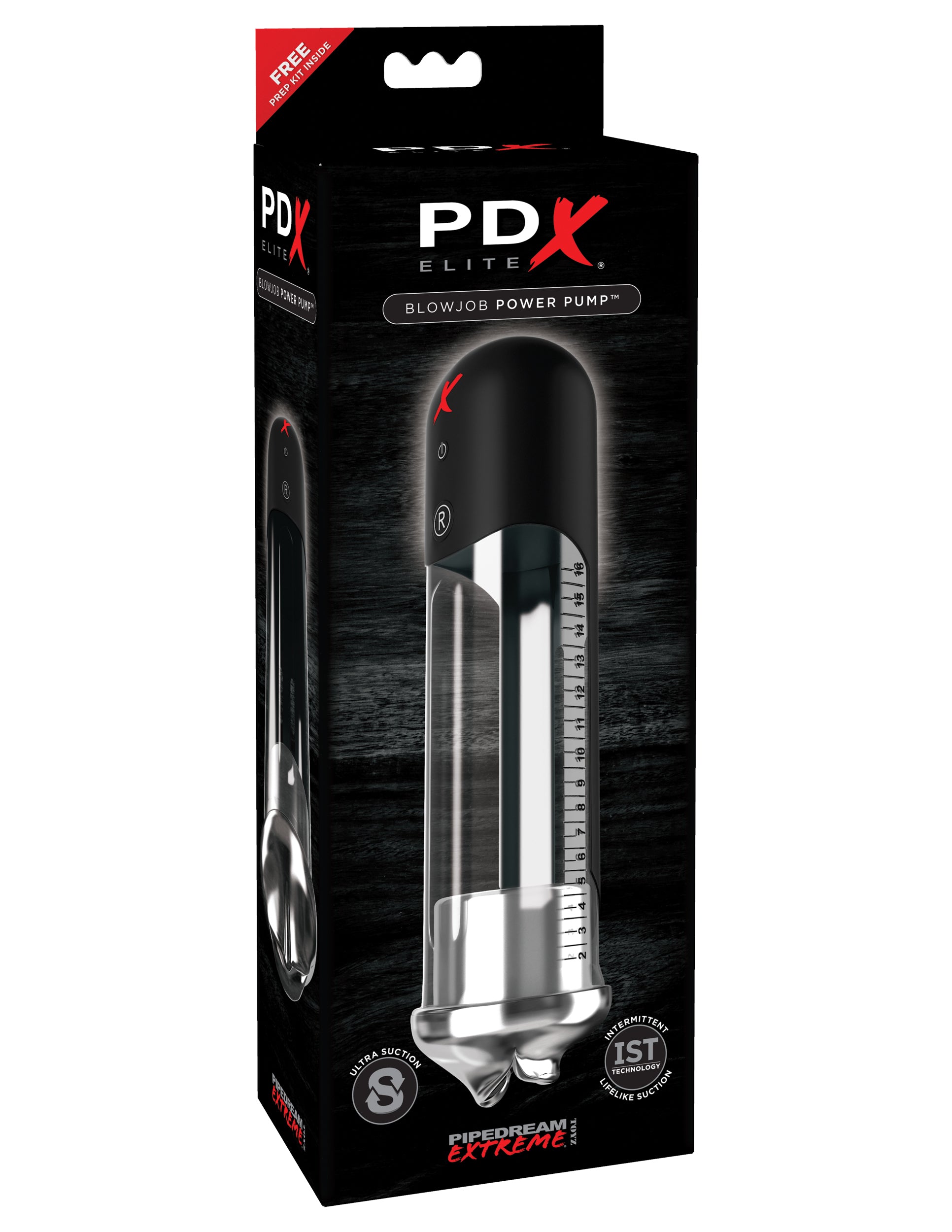 Pipedream PDX Elite Blowjob Power Pump – Black – Multi-Function Suction Device