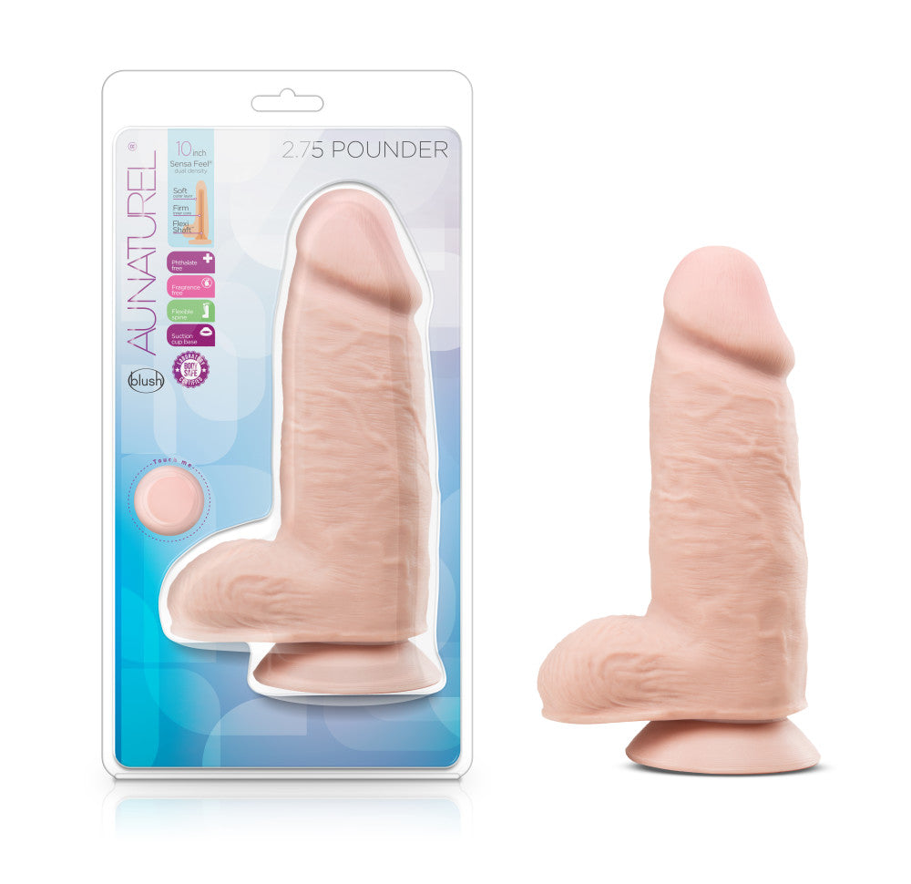 Blush Au Naturel 10 Inch Dildo with Suction Cup – Beige