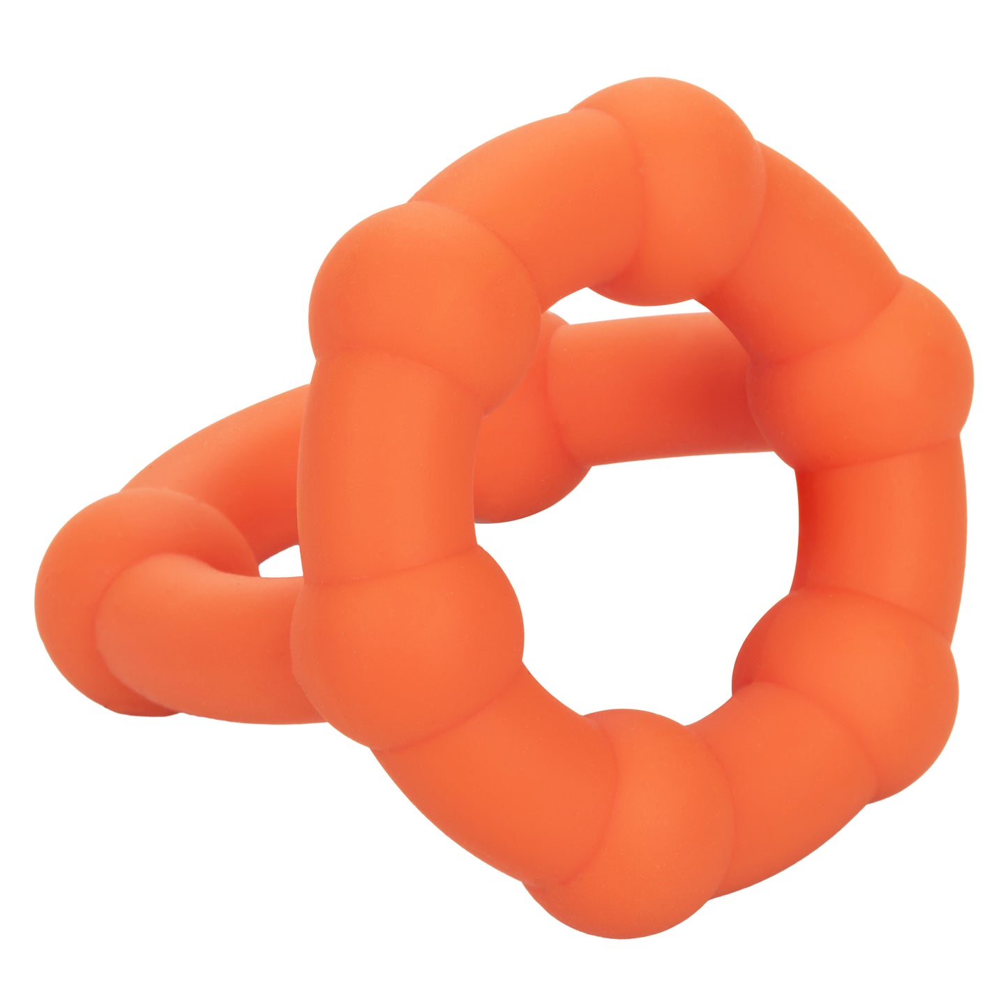 CalExotics Alpha Liquid Silicone All Star Ring – Orange Cock Ring with Scrotum Support