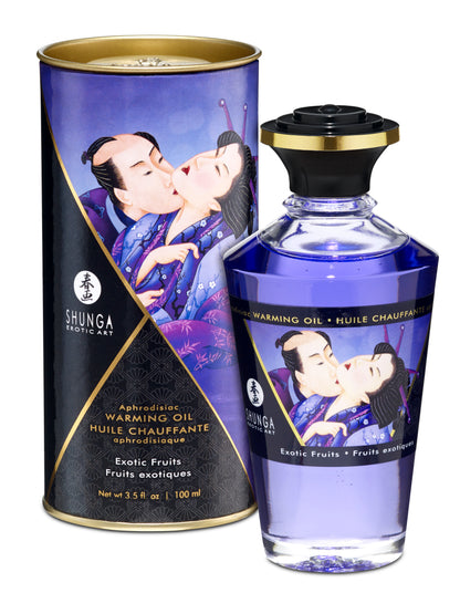 Shunga Aphrodisiac Warming Oil - Exotic Fruits - Purple