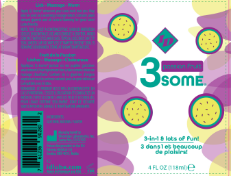 3some 3-in-1 Lubricant - Passion Fruit - 4 Fl. Oz. - Multi-Use Intimate Lubricant