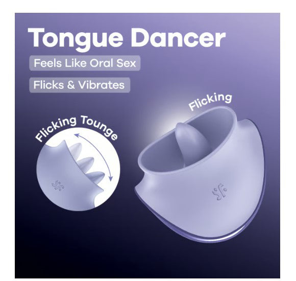 Satisfyer Tongue Dancer Vibrating Tongue Stimulator – Purple