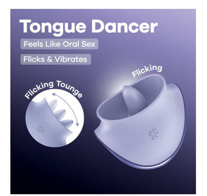 Satisfyer Tongue Dancer Vibrating Tongue Stimulator – Purple