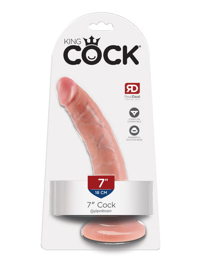 Pipedream King Cock 7-Inch Dildo - Realistic Flesh Color