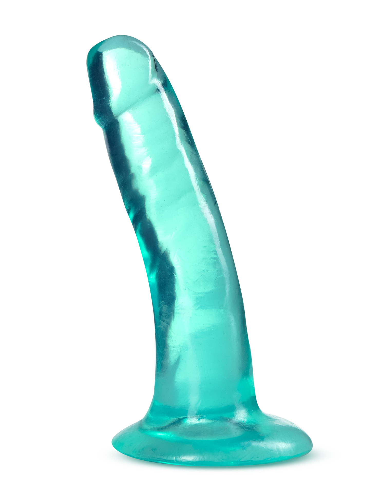 B Yours Plus Hard N Happy Teal Suction Cup Dildo