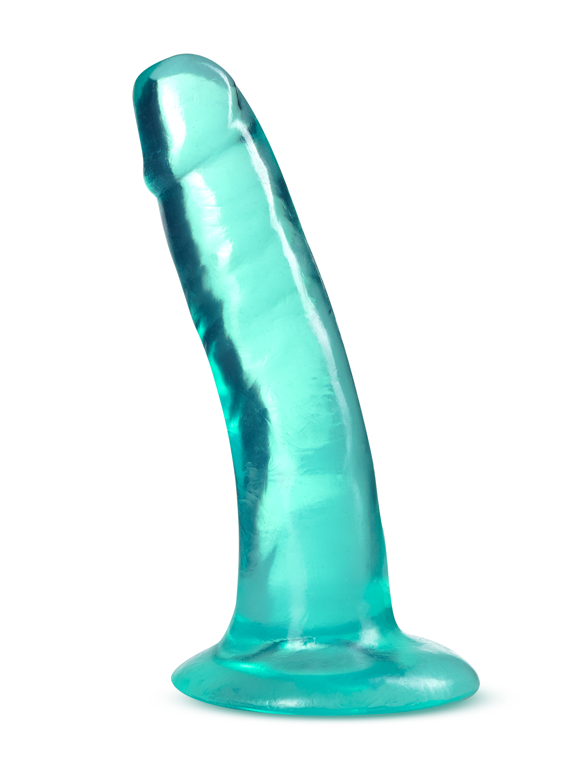 B Yours Plus Hard N Happy Teal Suction Cup Dildo