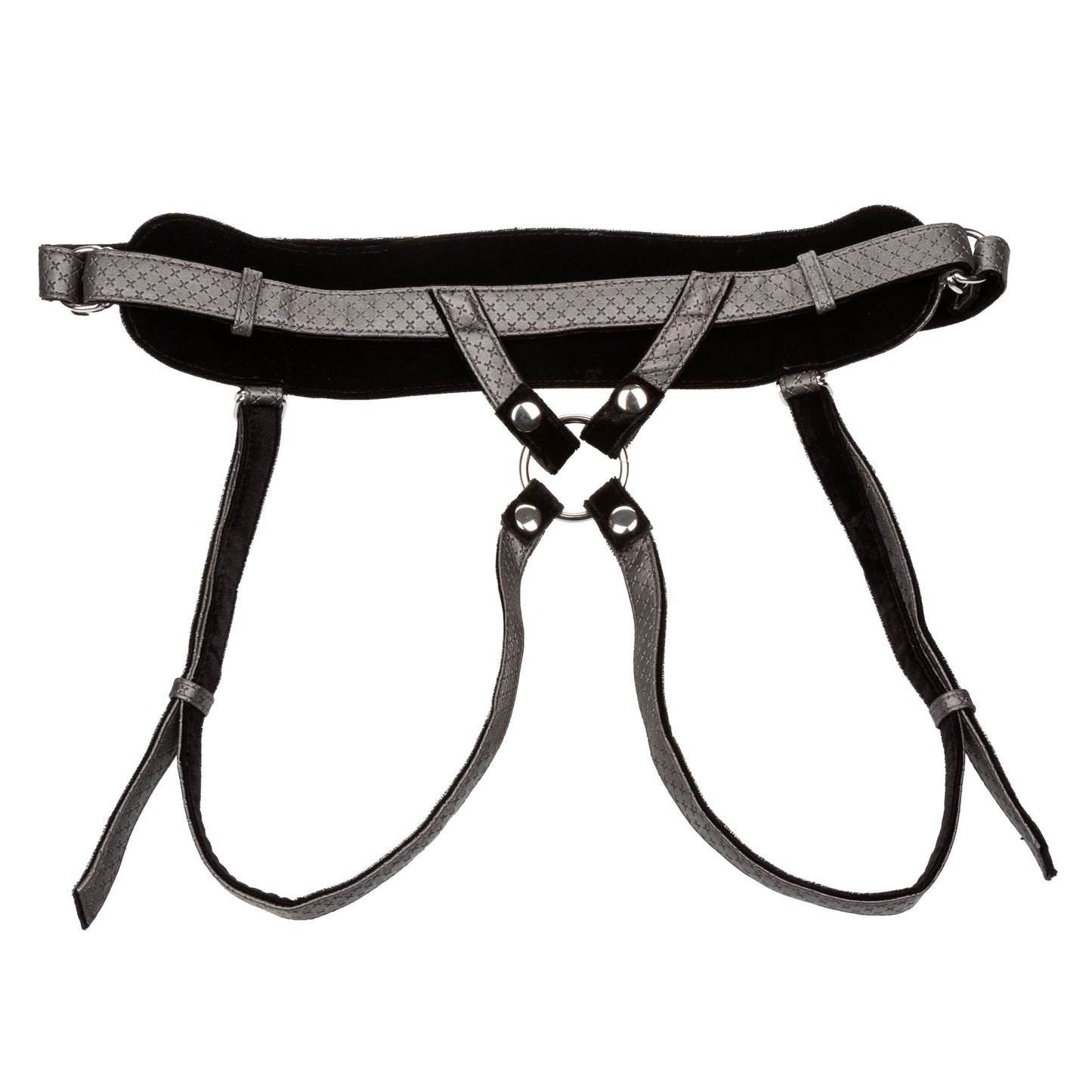 CalExotics Regal Princess Harness - Pewter - Adjustable Comfort with Probe Rings