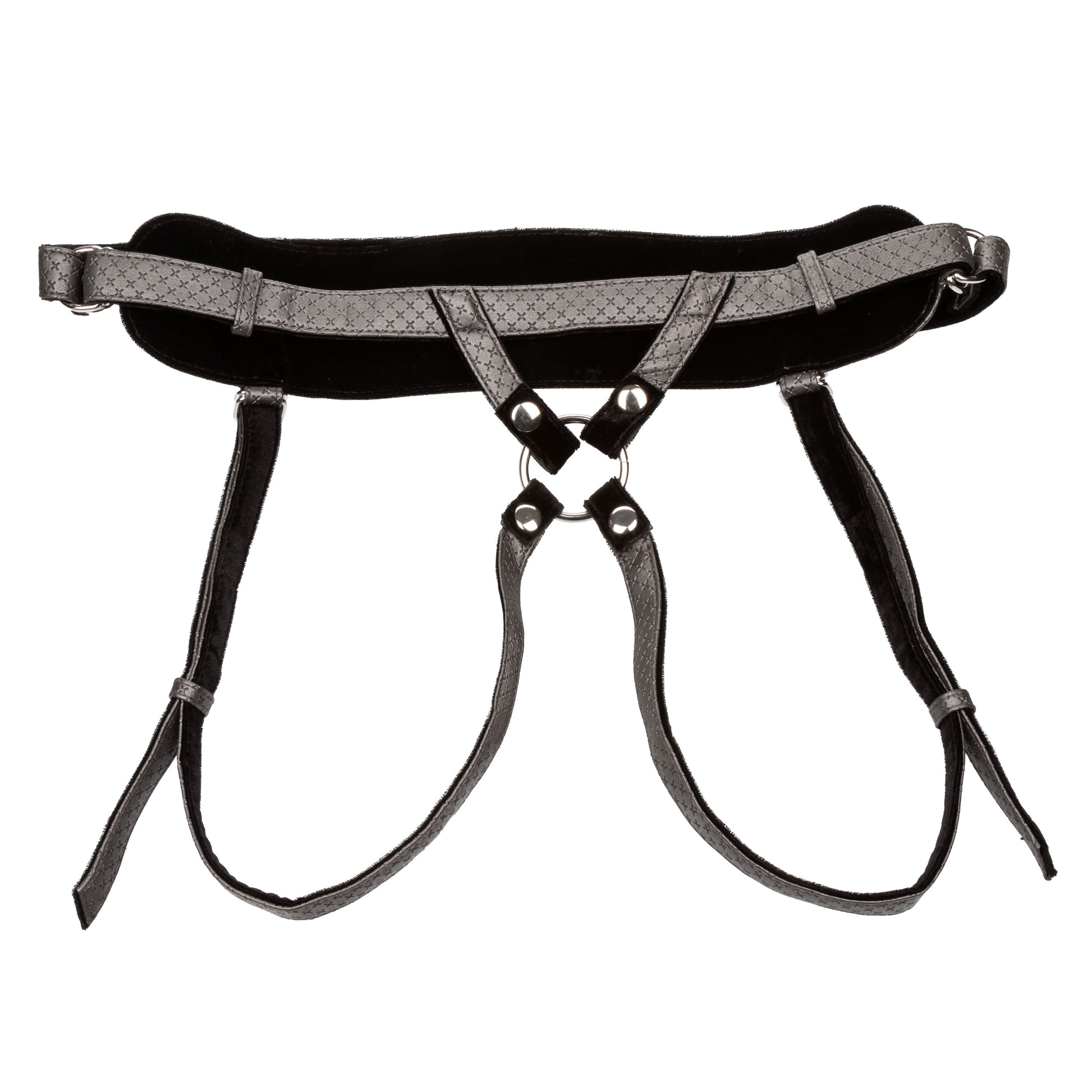 CalExotics Regal Princess Harness - Pewter - Adjustable Comfort with Probe Rings