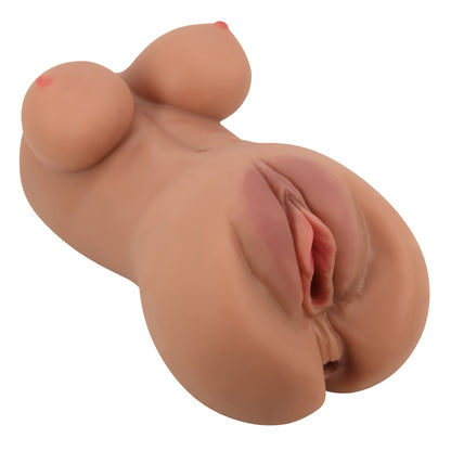Pretty Love Hannah Realistic Vagina Masturbator - Brown - Double Entrance