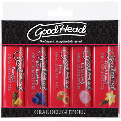 Doc Johnson Goodhead Oral Delight Gel 5-Pack - Variety Flavors