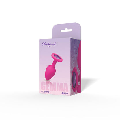 Cheeky Charms Gemma Purple Gem Pink Silicone Anal Plug – Small