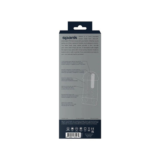 VeDO Spank Rechargeable Ultra-Grip Vibrating Stroker – Clear
