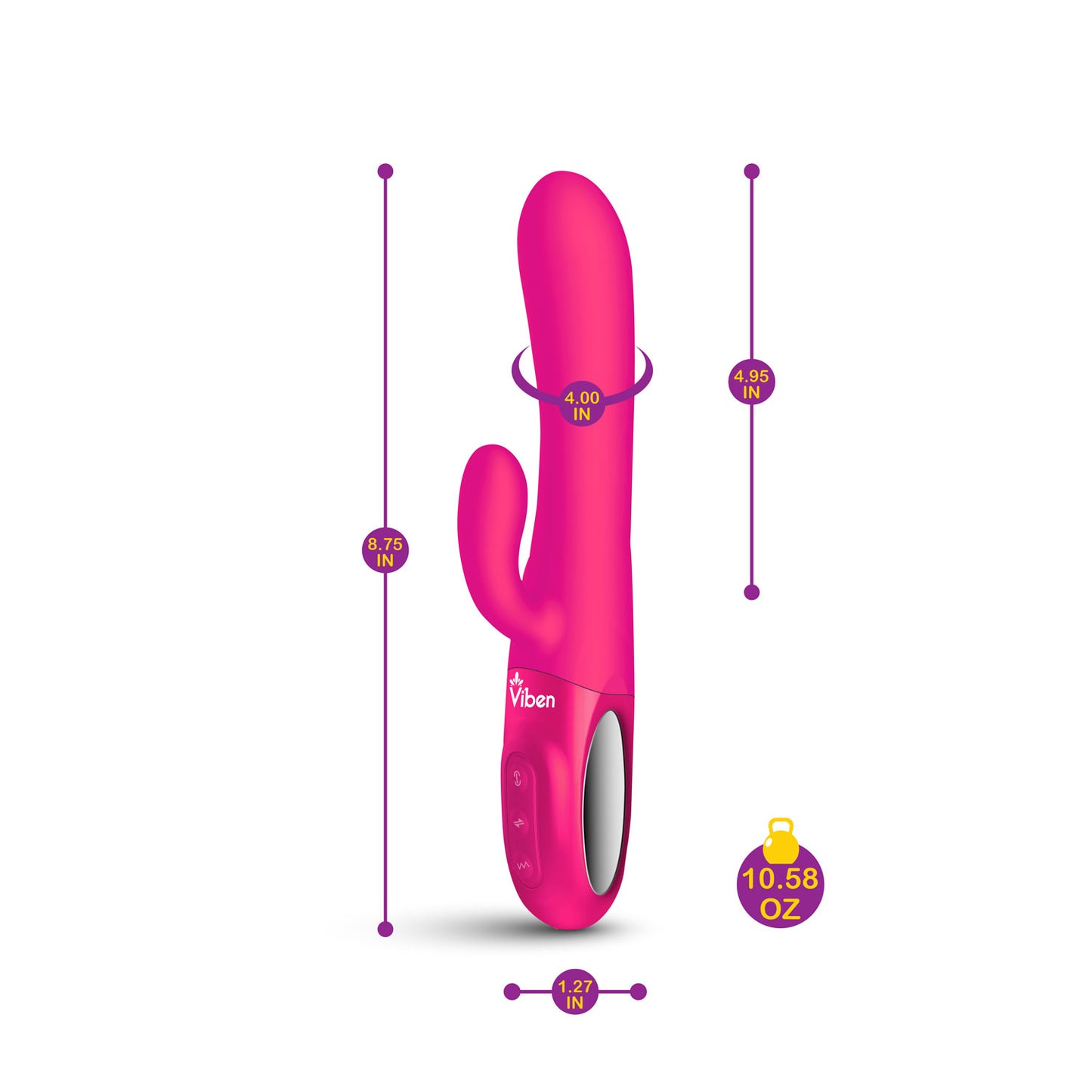 Viben Hypnotic Clit Teaser and Thrusting Rabbit – Hot Pink