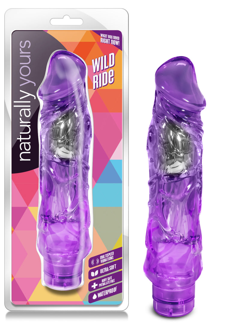 Blush Wild Ride Vibrator - Multi-Speed Waterproof - Purple