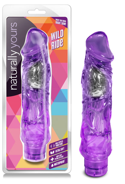 Blush Wild Ride Vibrator - Multi-Speed Waterproof - Purple