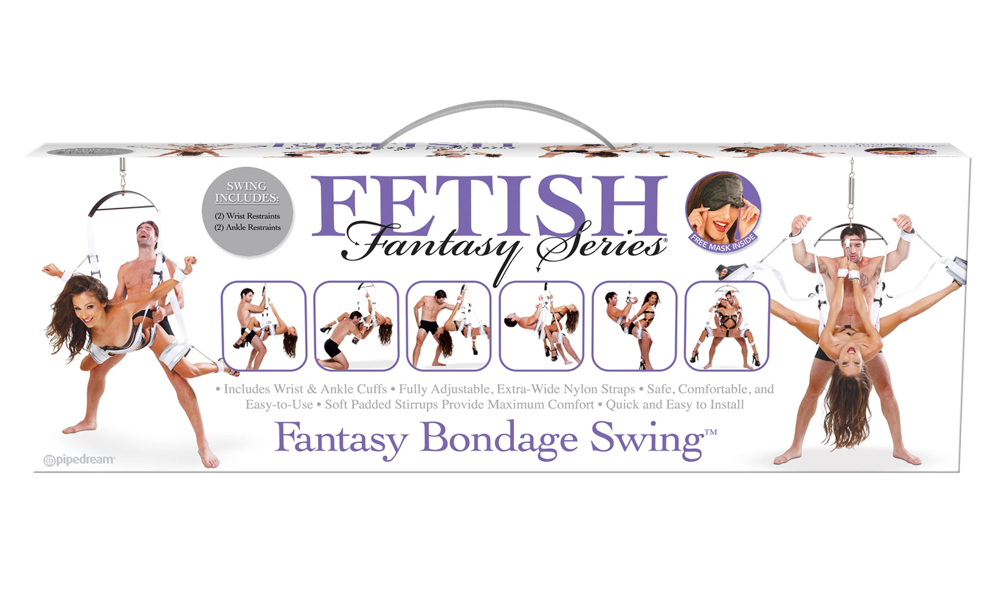 Pipedream Fantasy Bondage Swing – Adjustable Sex Swing – White