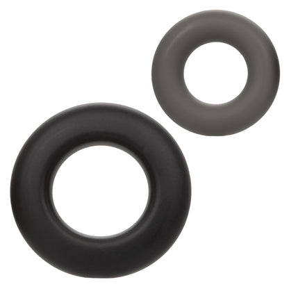 Alpha Liquid Silicone Prolong Set of 2 - Black/Gray Intimate Enhancers
