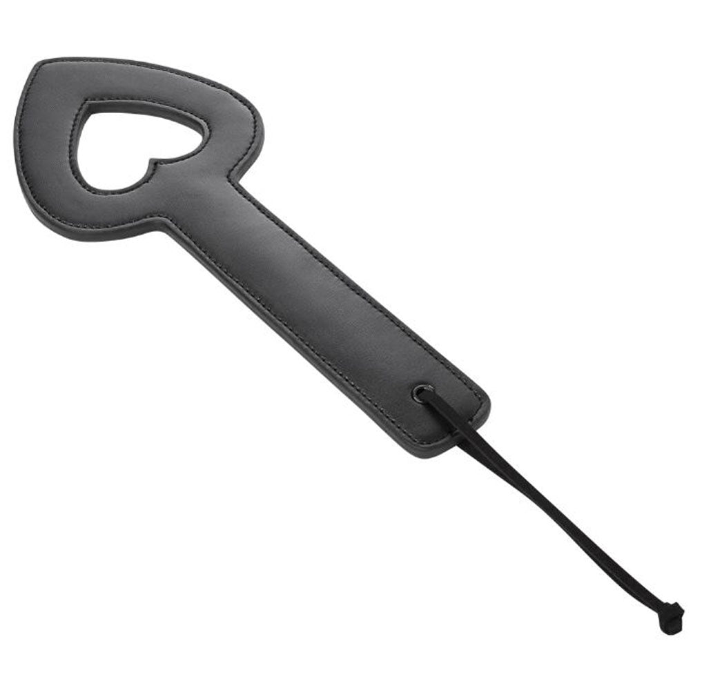 Sex and Mischief Shadow Heart Paddle – Black – Impact Play Tool