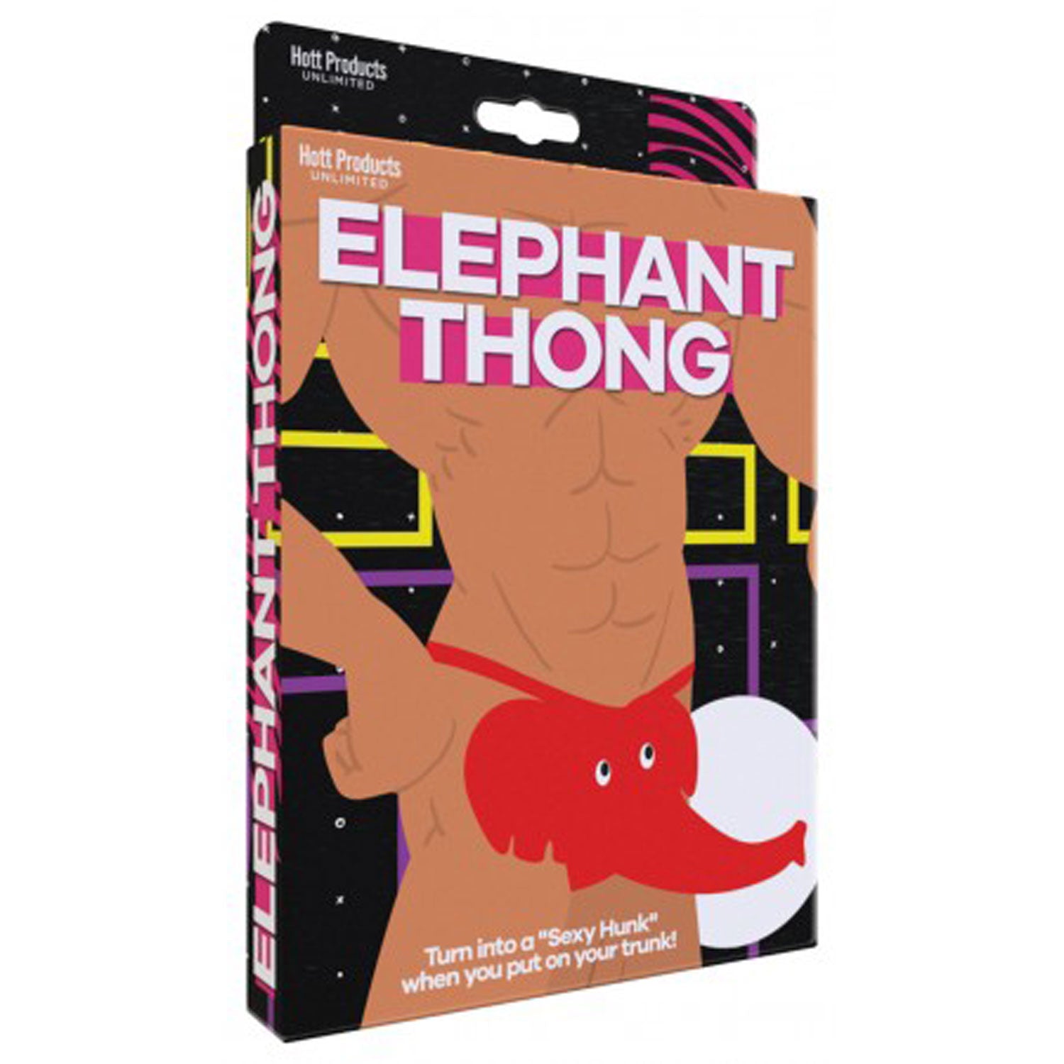 Hott Products Elephant Thong - Red - One Size - Stretch Waistband