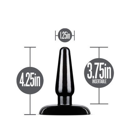 Anal Adventures Basic Anal Plug - Small - Tapered Design - Black