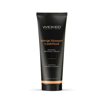 Wicked Sensual Care Orange Blossom and Patchouli Massage Cream - 4 Oz