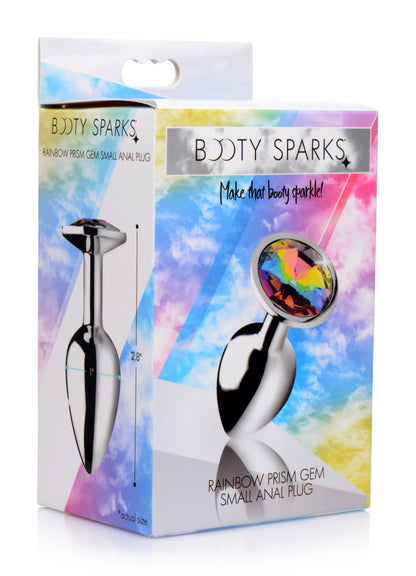 XR Brands Rainbow Prism Gem Anal Plug – Small – Multi-Color
