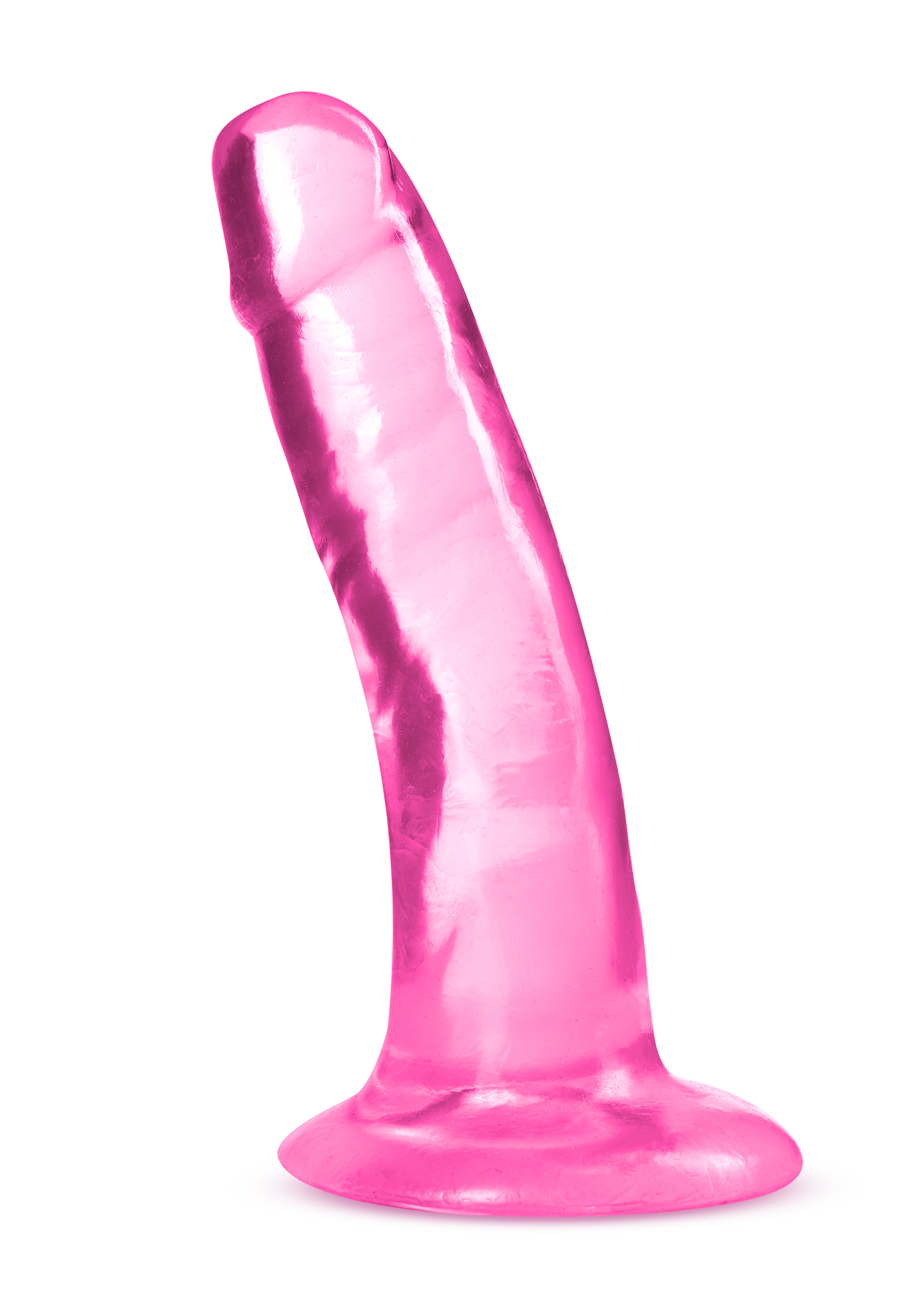 B Yours Plus Hard N Happy Dildo – Pink, Soft Feel with Suction Cup