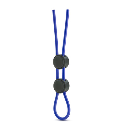 Blush Stay Hard Silicone Double Loop Cock Ring - Blue