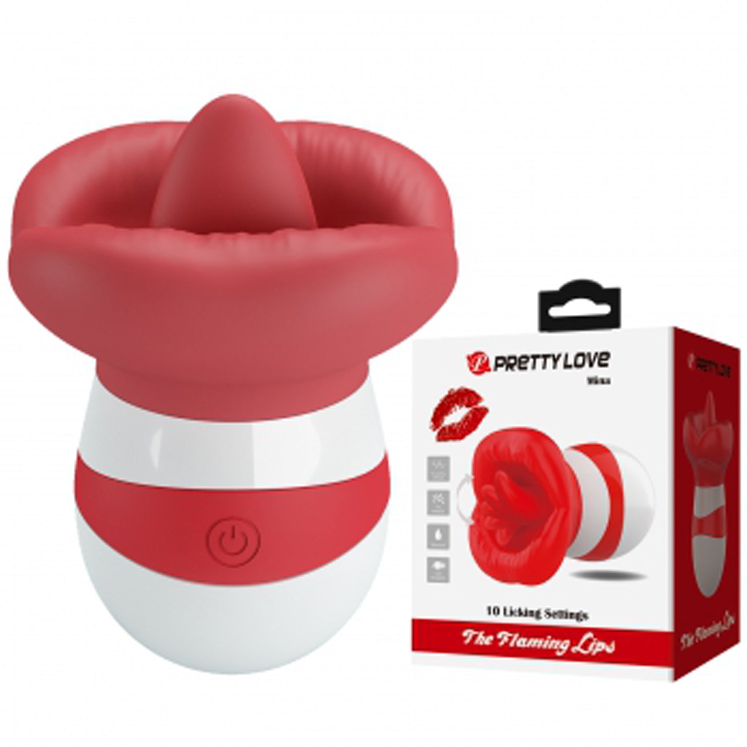 Pretty Love Mina the Flaming Lips Tongue Licking Sex Toy – Red