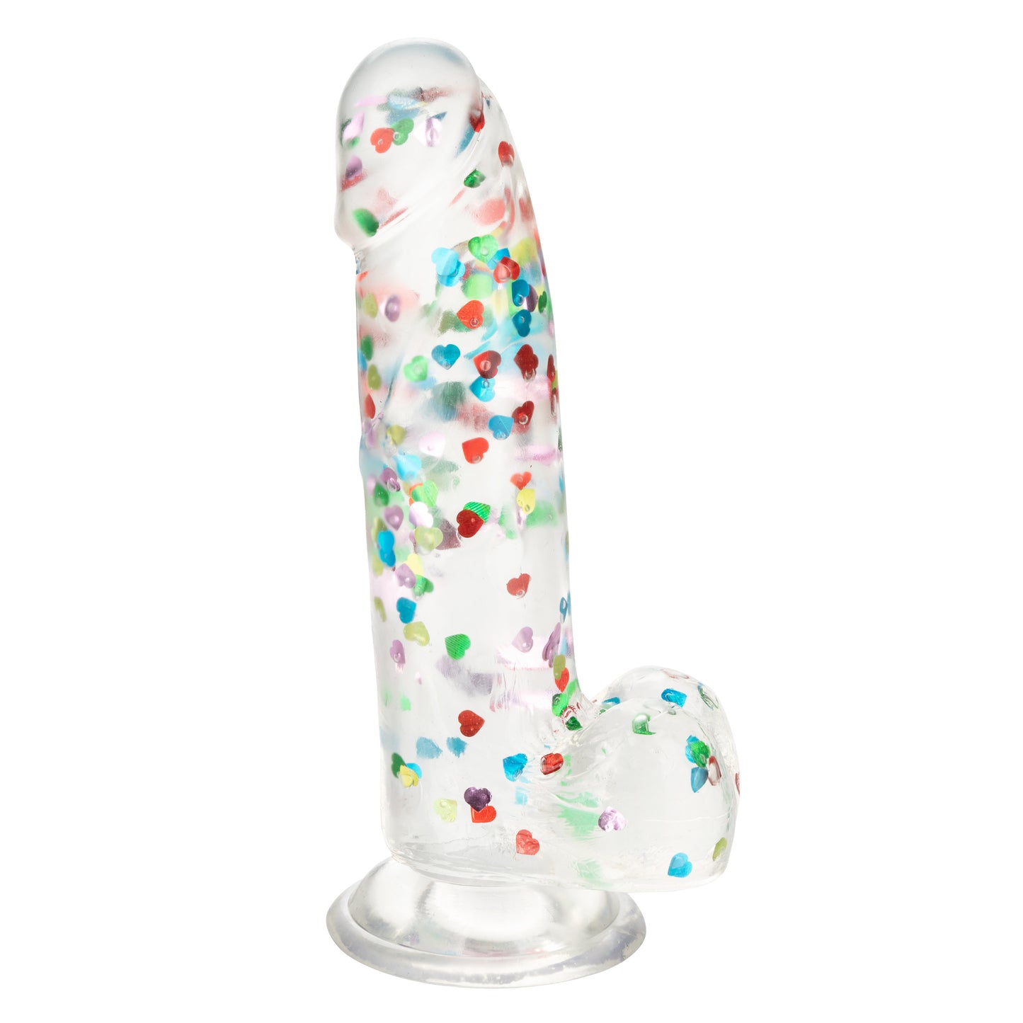 CalExotics Naughty Bits I Love Dick Heart-Filled Dong – 6" Pink