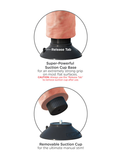 King Cock 7-Inch Vibrating Cock with Balls – Flesh