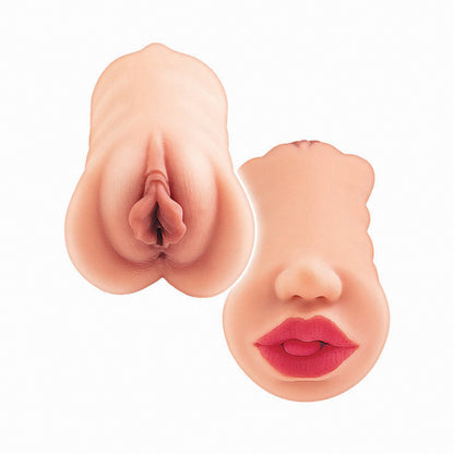 Nasstoys Always Horny Double-Sided Masturbator Stroker, Phthalate-Free, Beige