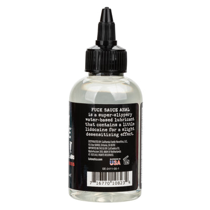 CalExotics Fuck Sauce Anal Numbing Lubricant - Desensitizing Water-Based - 4 Oz