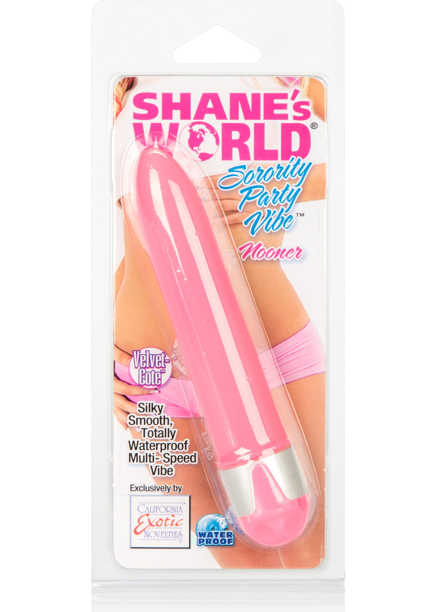 CalExotics Shanes Worlds Sorority Party Vibe Nooner – Pink – Multi-Speed Waterproof Massager