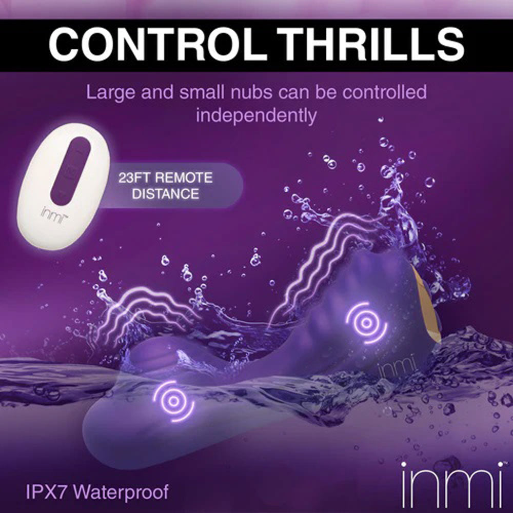 XR Brands Vibrating Silicone Grinder - Purple - Dual Motor with Remote Control