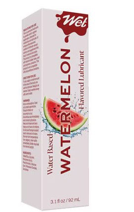 Wet Flavored Juicy Watermelon 3.1oz Water-Based Lubricant – Sugar-Free
