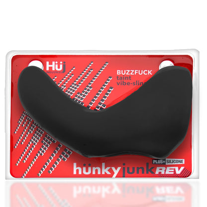 Buzzfuck Taint Vibe-Sling - Black - Vibrating Cock and Ball Sling