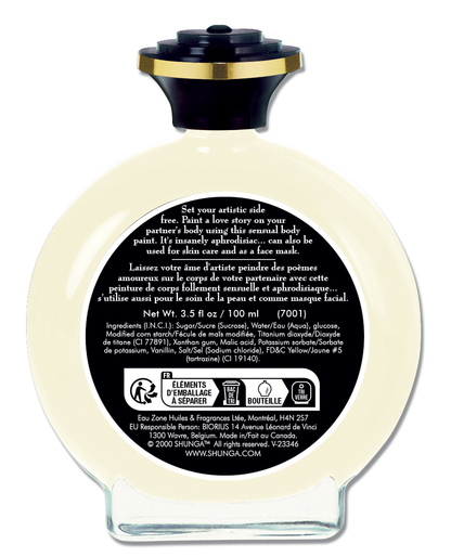 Shunga Edible Body Paint, Vanilla & Chocolate Temptation, 3.5 fl oz, Brush Included