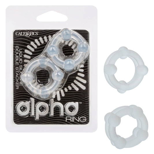 CalExotics Alpha Liquid Silicone Double Stacker – Clear Enhancers