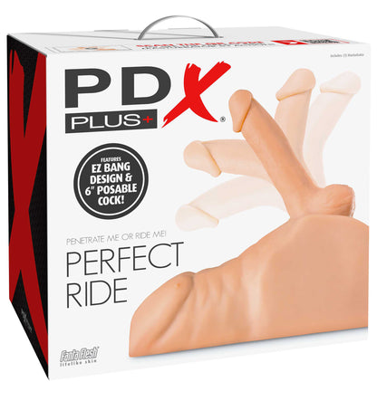 Pipedream Perfect Ride Mega Masturbator with Bendable Cock - Beige