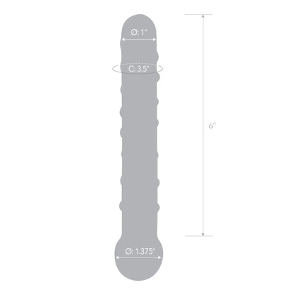 Callisto Clear Glass Dildo – Textured Glass Dildo for Internal Stimulation – Clear