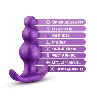Blush Anal Adventure Matrix Supernova Plug - Galactic Purple - Progressive Beads