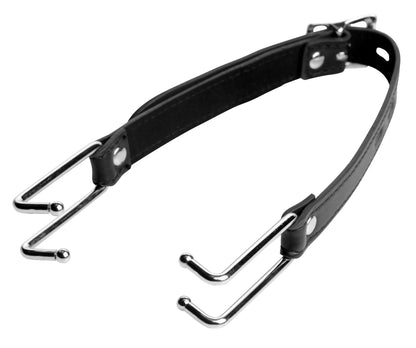 XR Brands Claw Hook Mouth Spreader with Adjustable Strap - Black