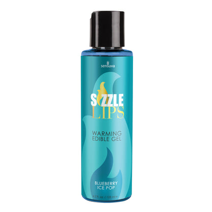 Sensuva Sizzle Lips Blueberry Ice Pop Warming Gel - 4.2 Fl Oz